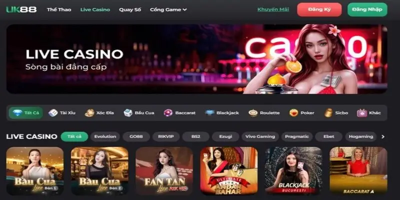 Casino UK88 &#8211; Những trò chơi cá cược hấp dẫn nhất 