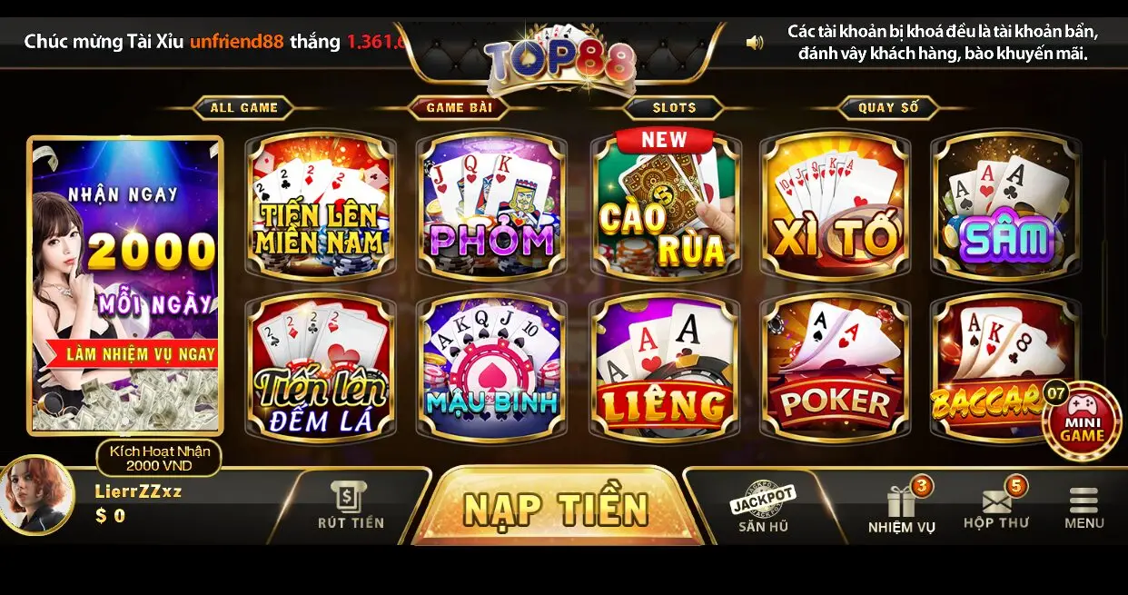 Cổng game Top88 – Thế giới Giải Trí Siêu Lợi Nhuận Mỗi Ngày