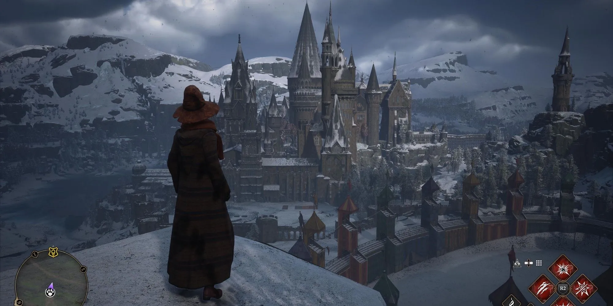 Khung cảnh Hogwarts Legacy nơi cơ chế stealth chưa được đầu tư đúng mức