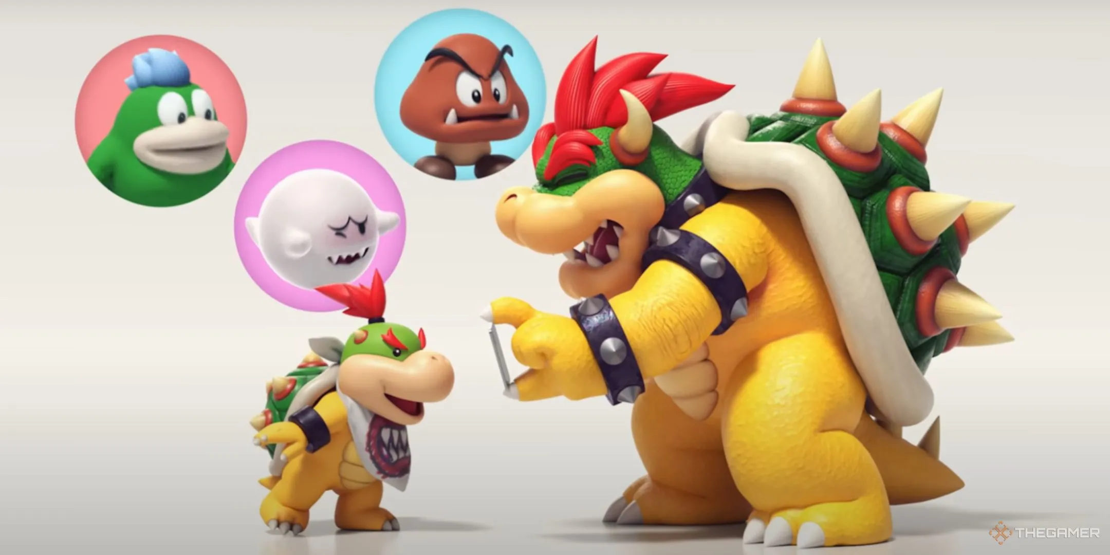 Bowser chấp thuận yêu cầu kết bạn GameChat của Baby Bowser.