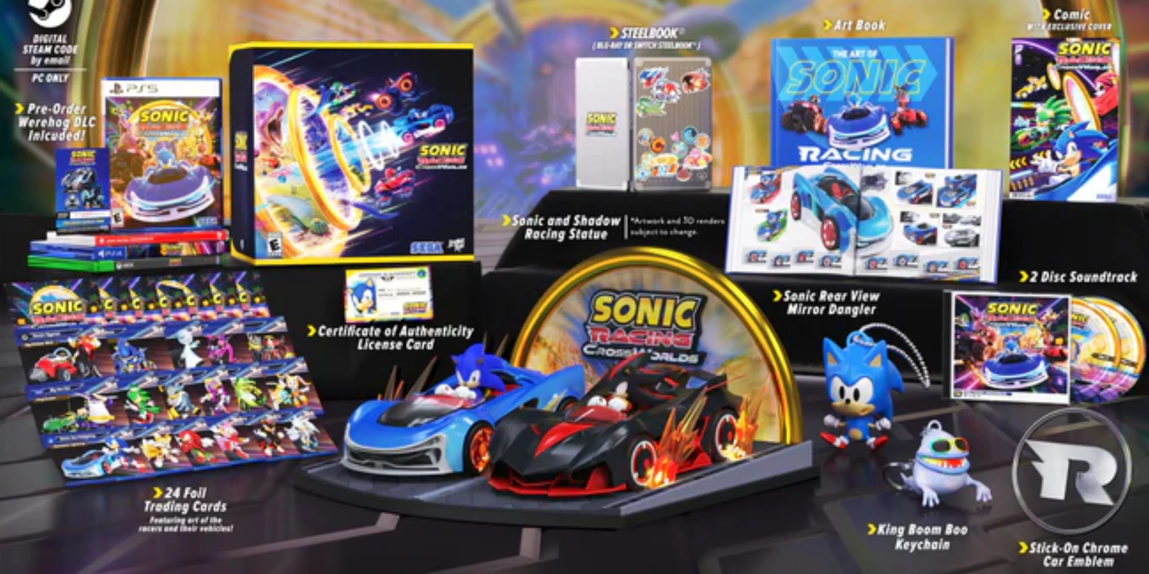 Các vật phẩm đặc biệt trong bộ sưu tập Sonic Racing CrossWorlds Collector's Edition