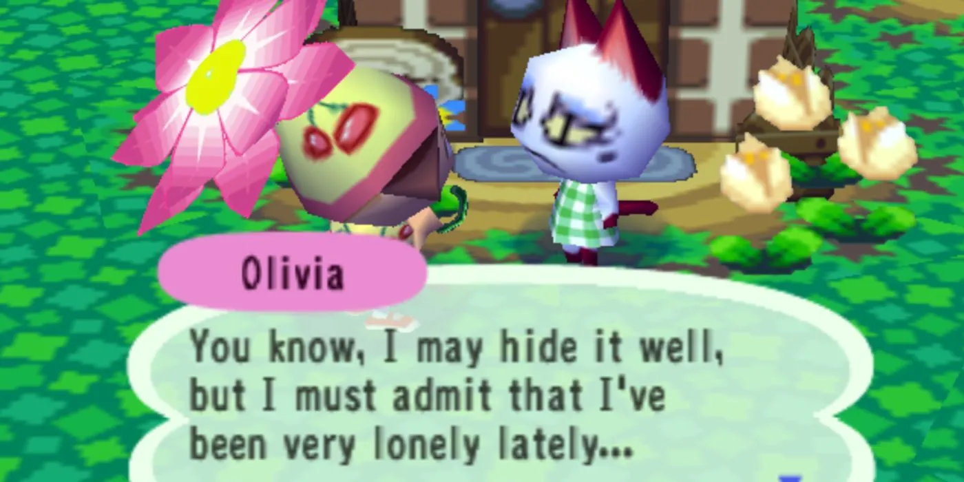 Cư dân Olivia trông buồn bã trong Animal Crossing khi người chơi vắng mặt lâu
