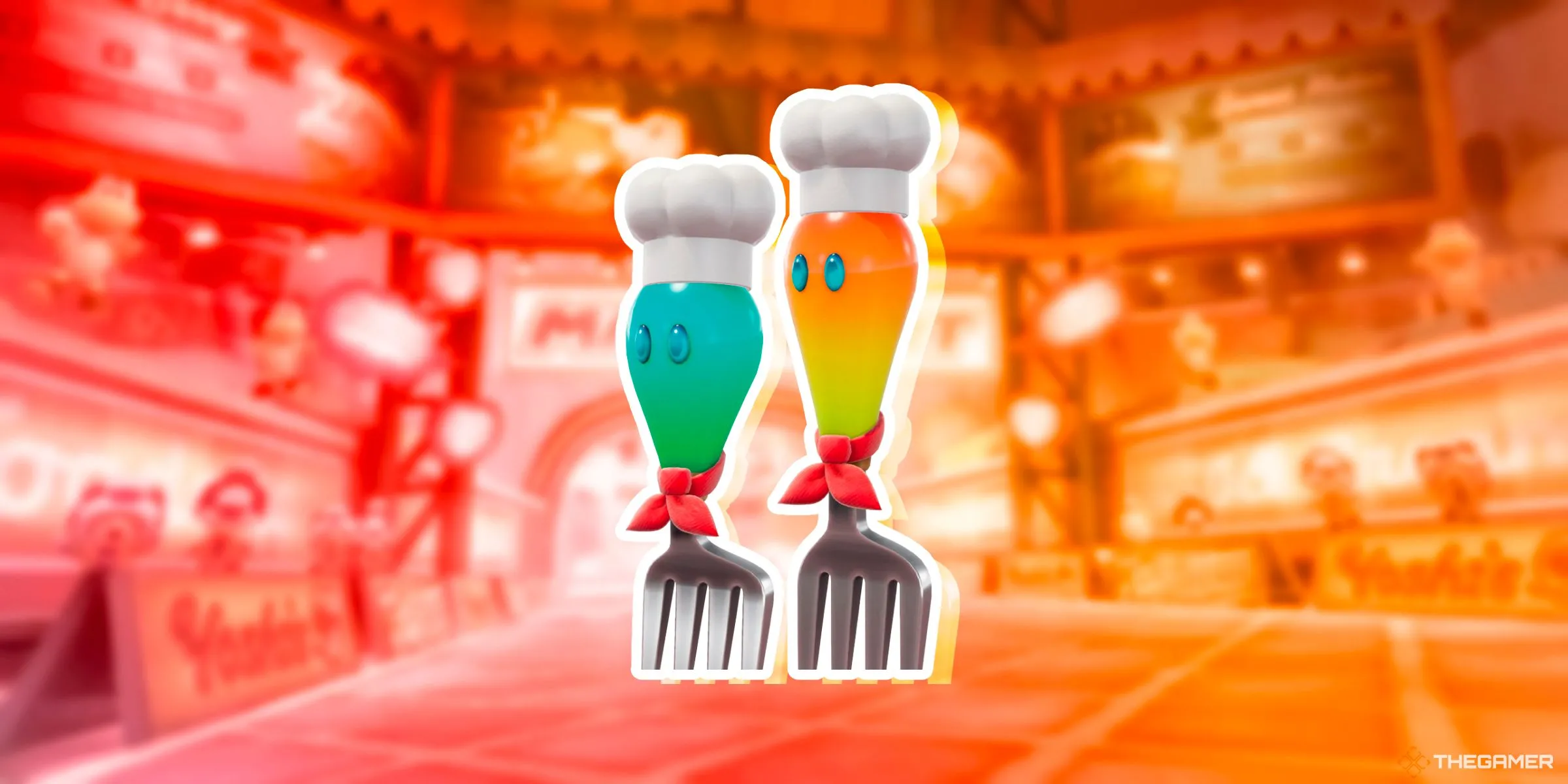 Hai Volbonan từ Luncheon Kingdom trong Super Mario Odyssey trên đường đua Sky-High Sundae, minh họa dàn nhân vật độc đáo của Mario Kart World