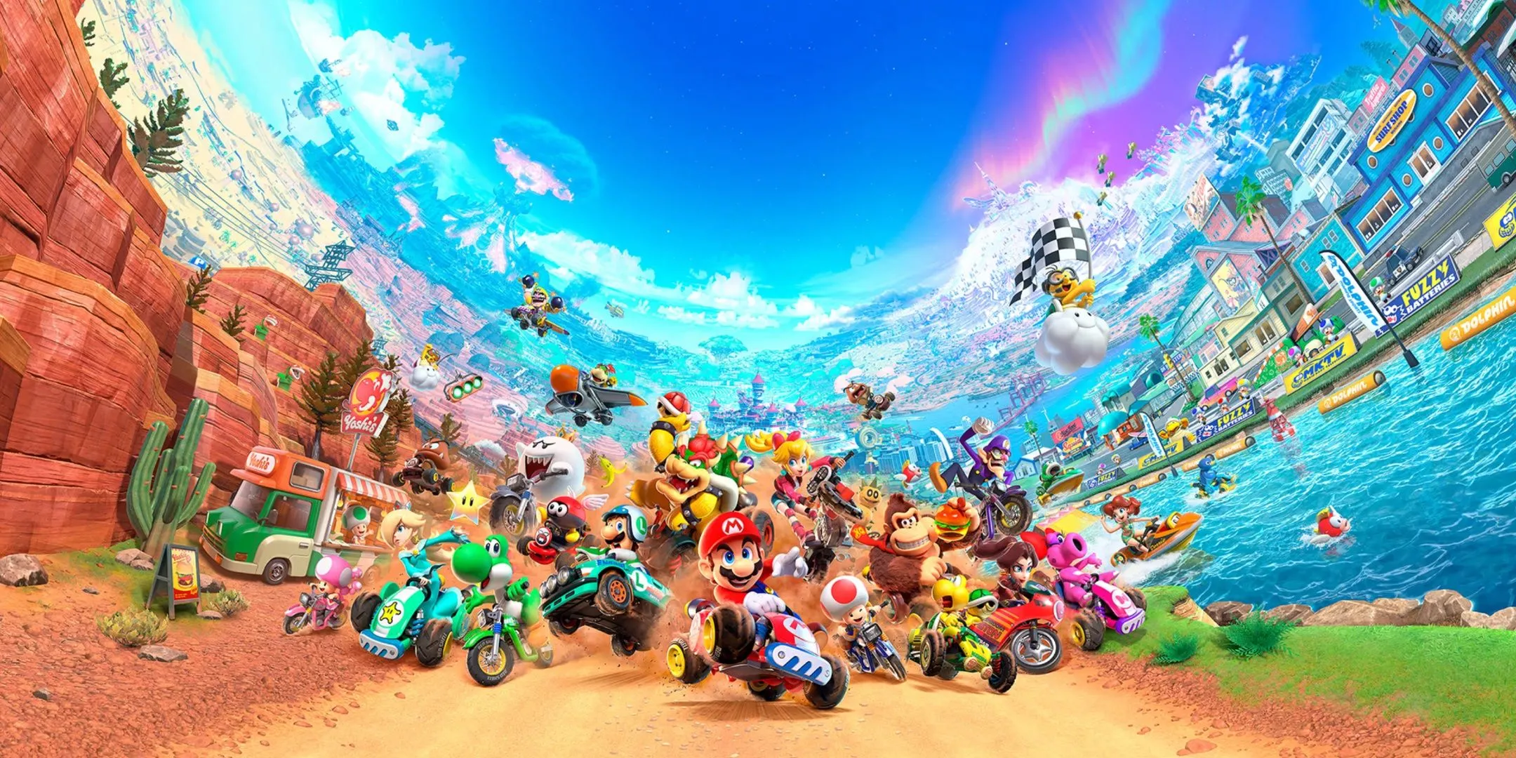 Hình ảnh quảng bá game Mario Kart World