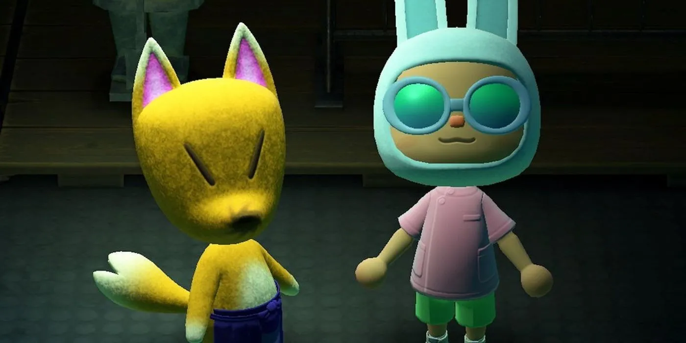 Người chơi đứng cùng Cáo gian Redd trong thuyền buôn của hắn ở Animal Crossing