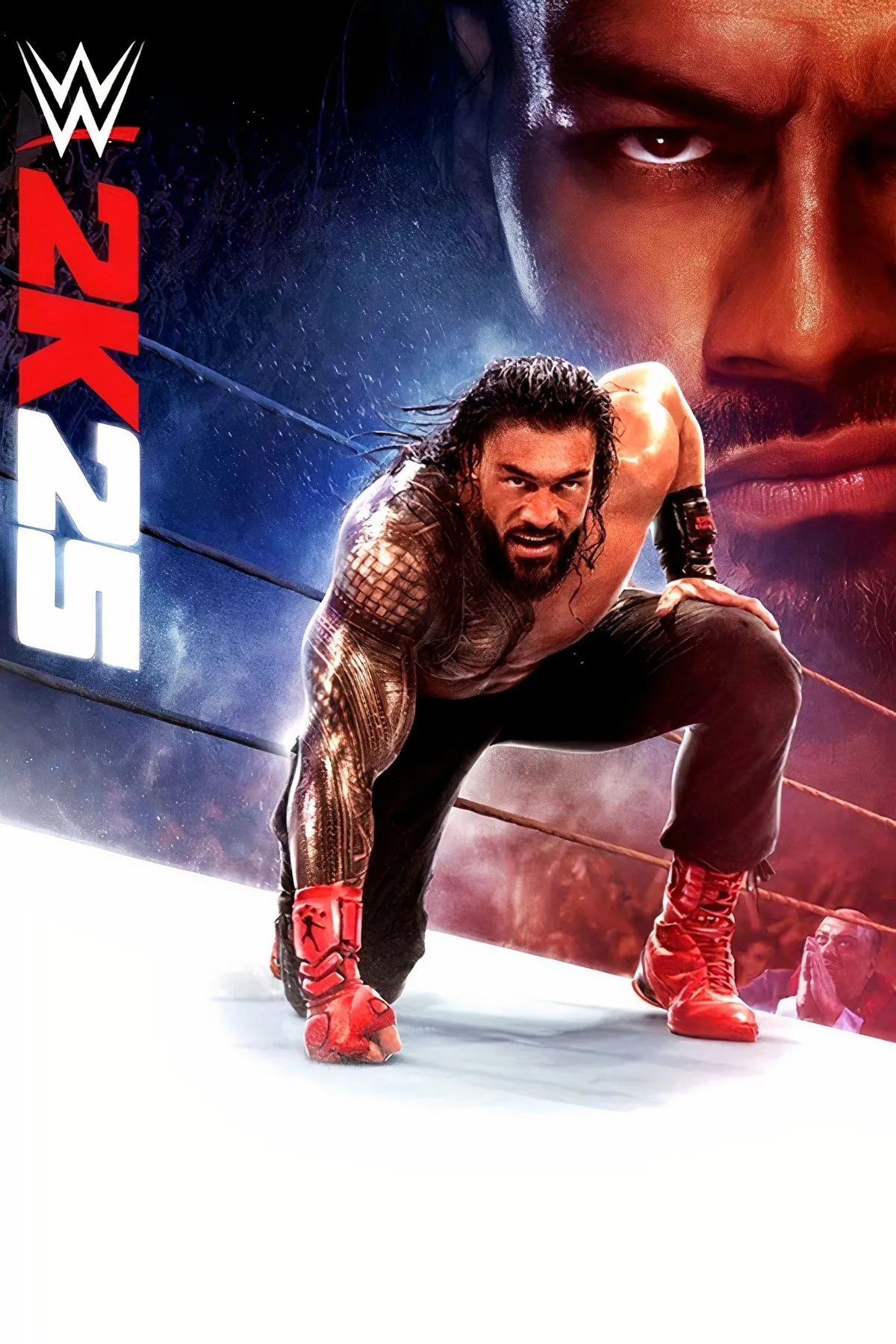 Ảnh bìa chính thức của WWE 2K25, game đấu vật được mong chờ.
