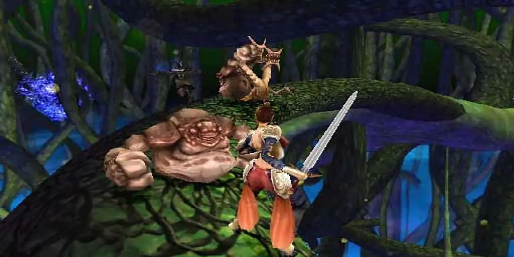 Ảnh chụp màn hình mô tả hệ thống chiến đấu trong game nhập vai Summoner trên PS2