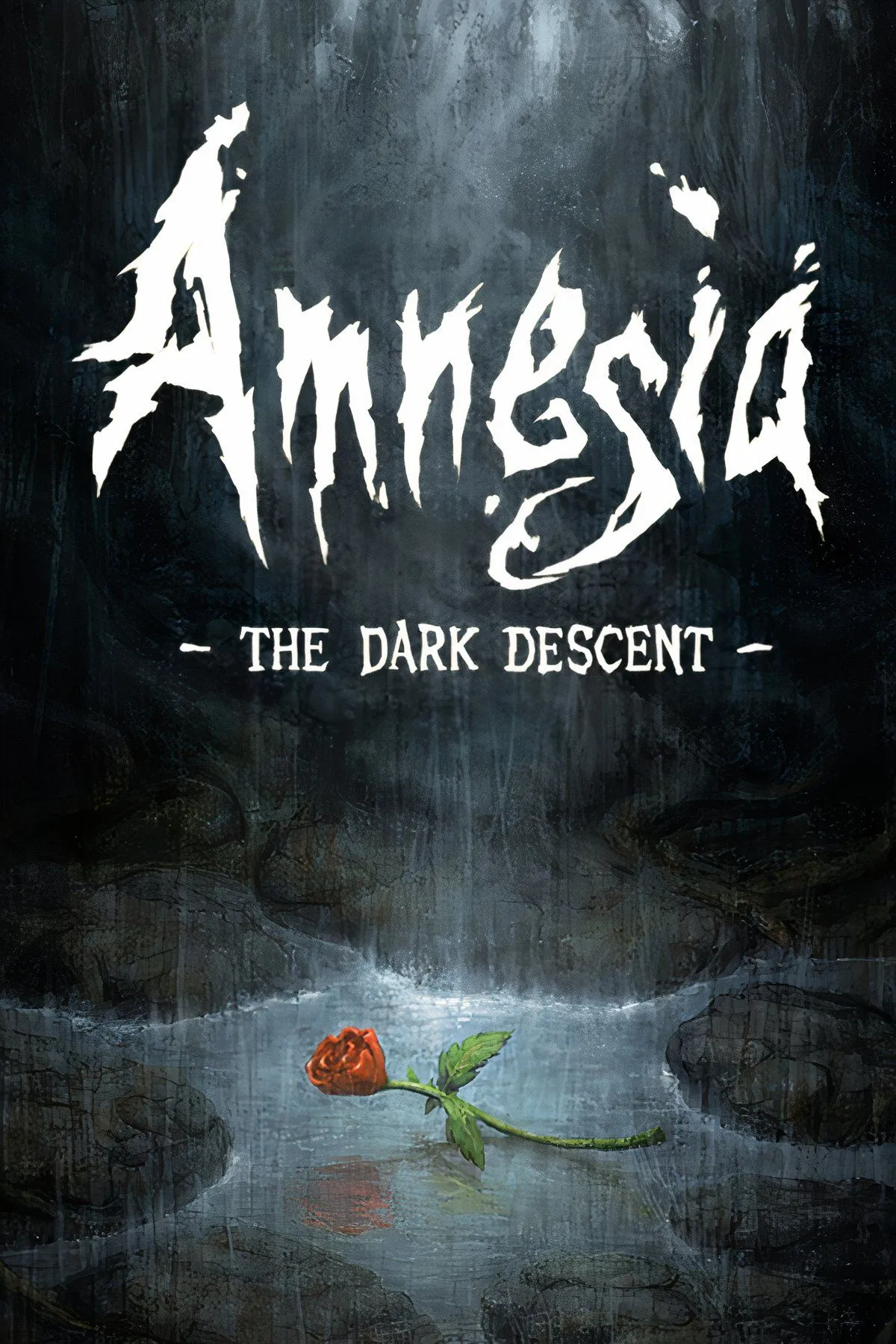 Bìa game Amnesia The Dark Descent với Daniel và khung cảnh lâu đài Brennenburg tăm tối