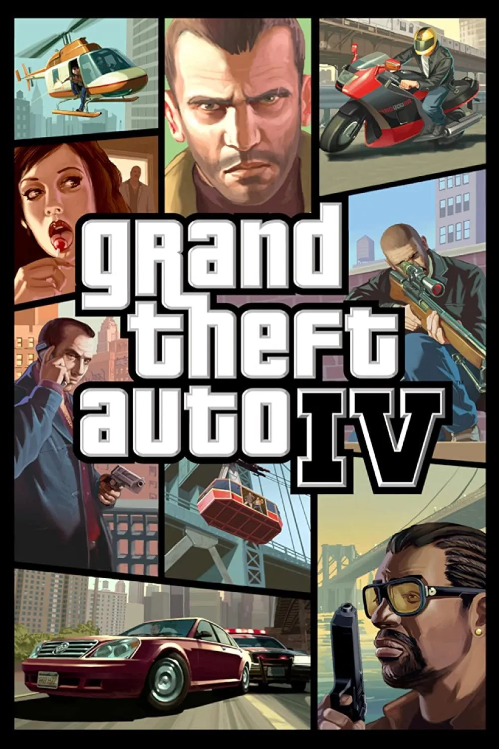 Bìa game Grand Theft Auto IV, tựa game GTA với cốt truyện đen tối và trưởng thành