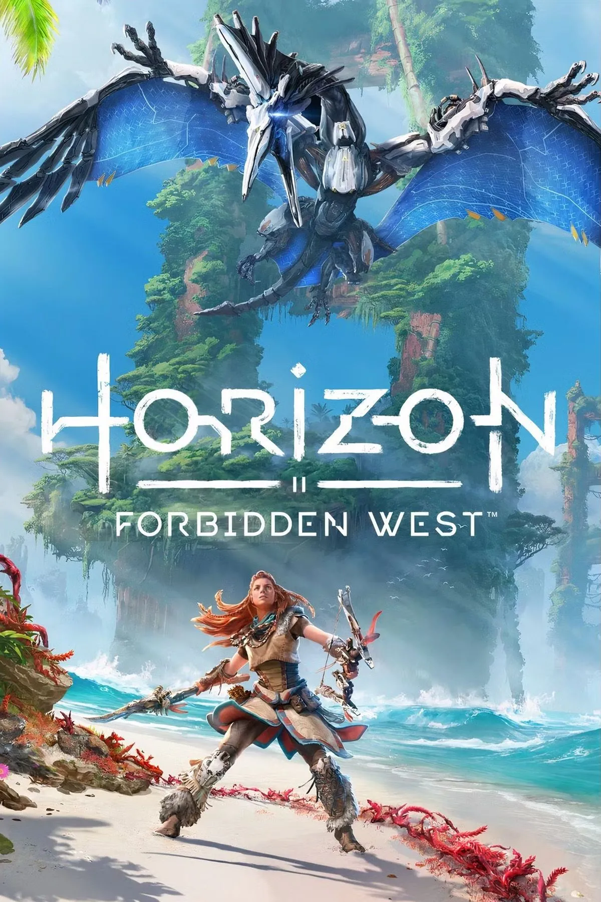 Bìa game Horizon Forbidden West với tạo hình Aloy