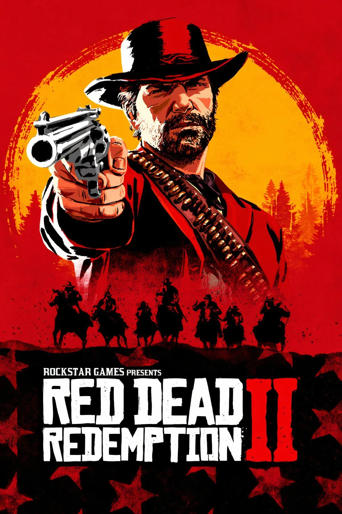 Bìa game Red Dead Redemption 2 với cao bồi Arthur Morgan