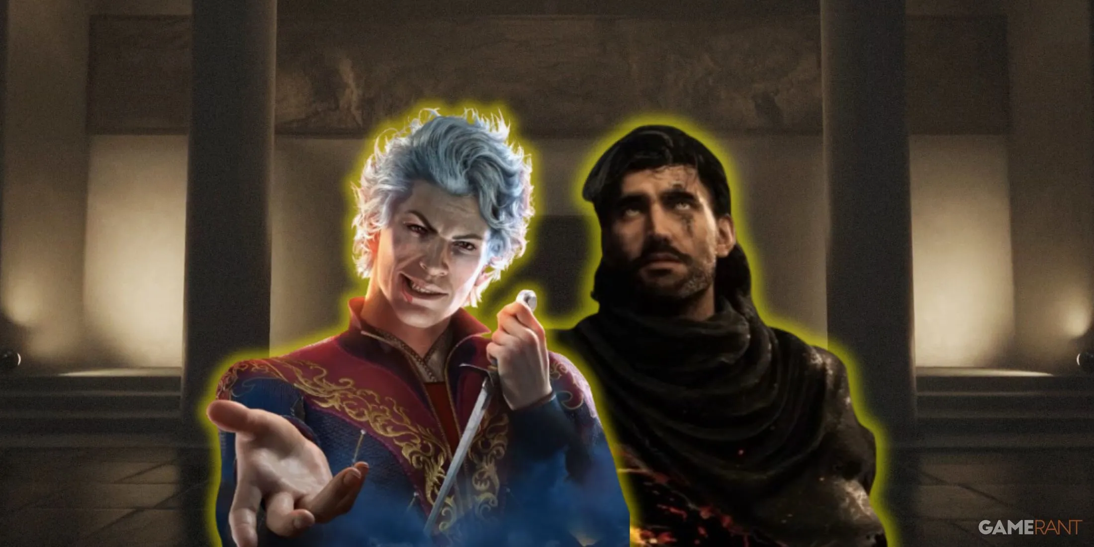 Các nhân vật tiêu biểu của Neil Newbon: Astarion (Baldur's Gate 3), và tạo hình nhân vật từ Dead Take, thể hiện sự đa dạng diễn xuất