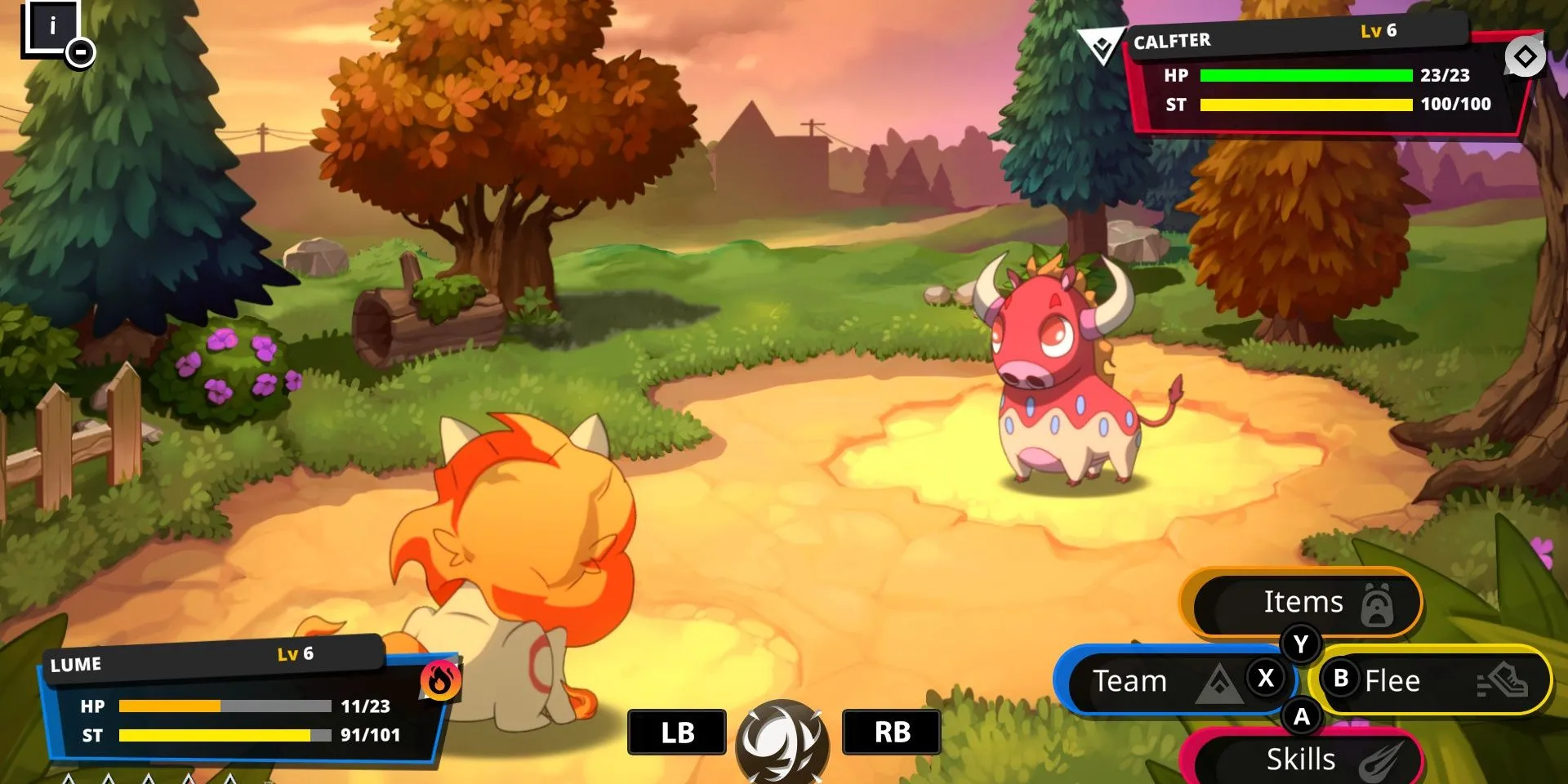 Cảnh chiến đấu trong Nexomon: Extinction