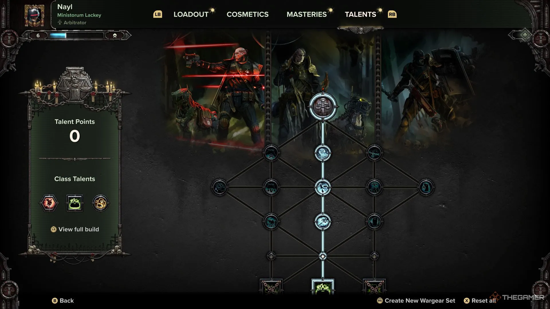 Cây kỹ năng của class Arbites trong Warhammer 40K Darktide, định hướng phát triển