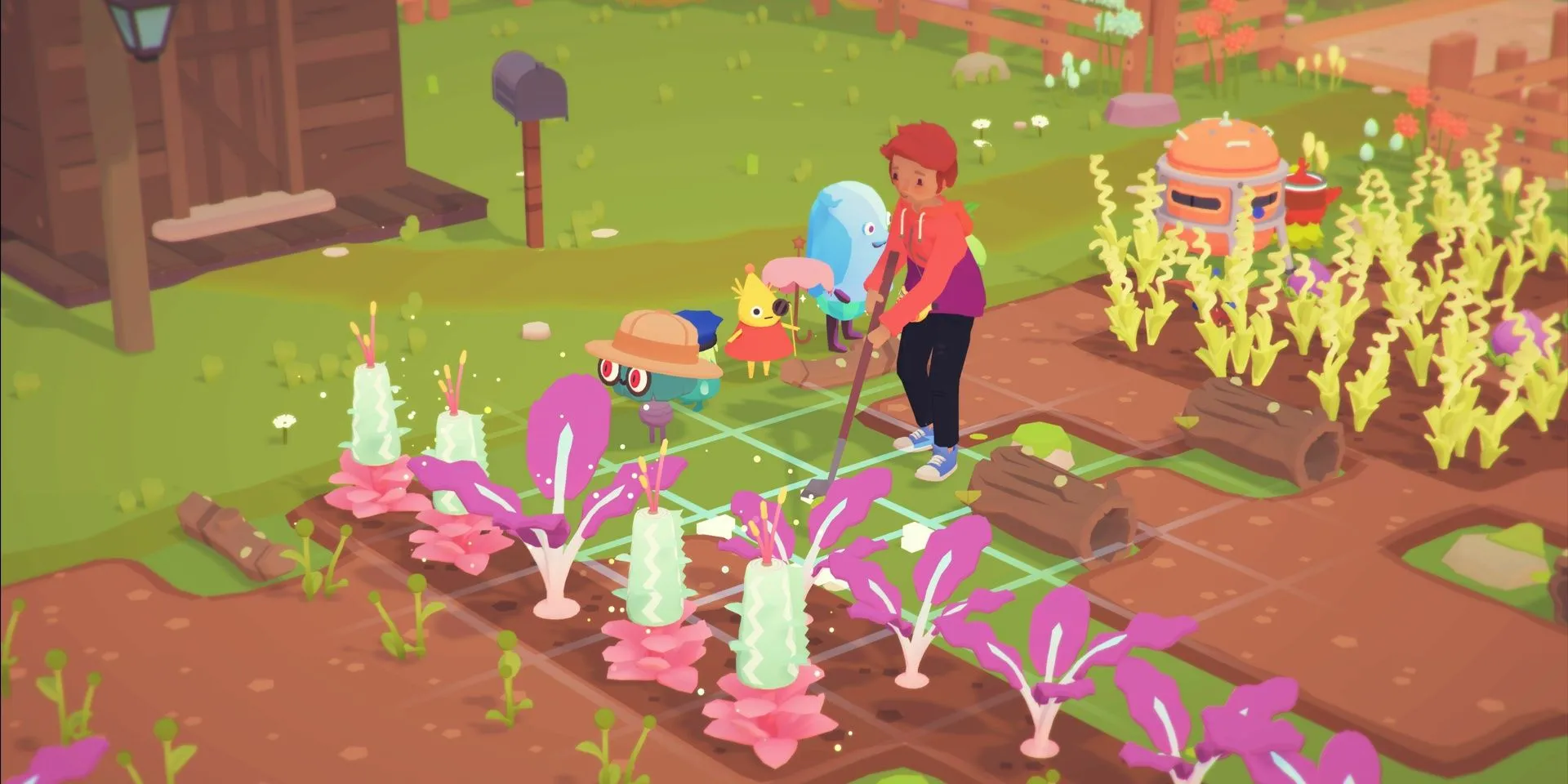 Chăm sóc cây trồng Ooblets trên nông trại