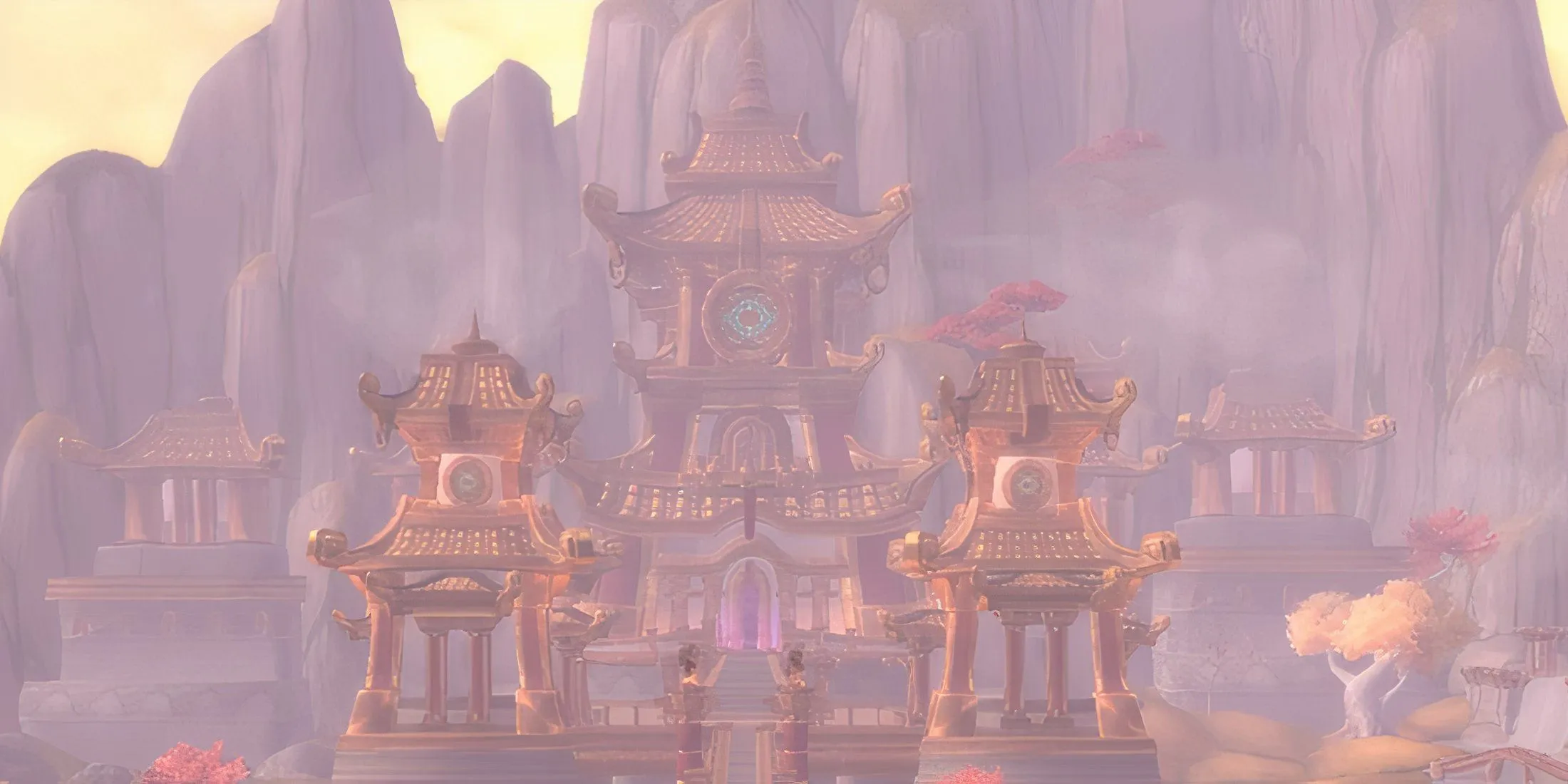 Cung điện Mogu'shan, trung tâm của Thung Lũng Vĩnh Hằng và trụ sở phe phái trong WoW Mists of Pandaria