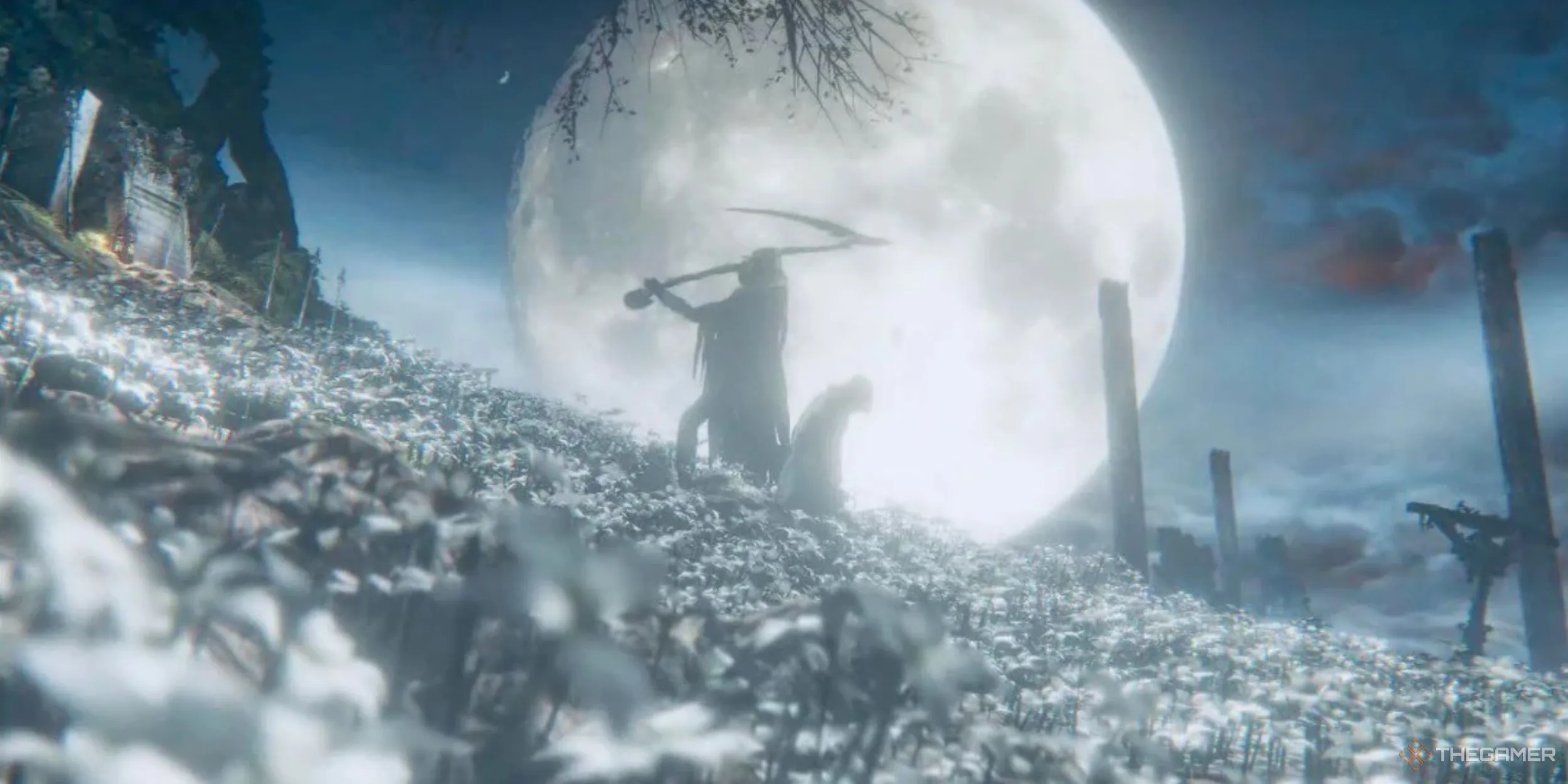 Gehrman, The First Hunter trong Bloodborne, minh họa việc sử dụng nhầm vật phẩm quan trọng dẫn đến bỏ lỡ ending.