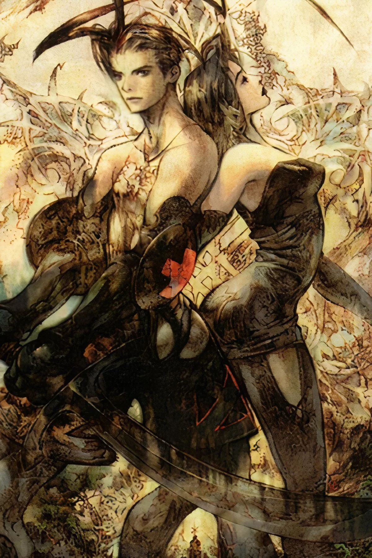 Hình ảnh bìa Vagrant Story với nhân vật chính Ashley Riot và bối cảnh tăm tối