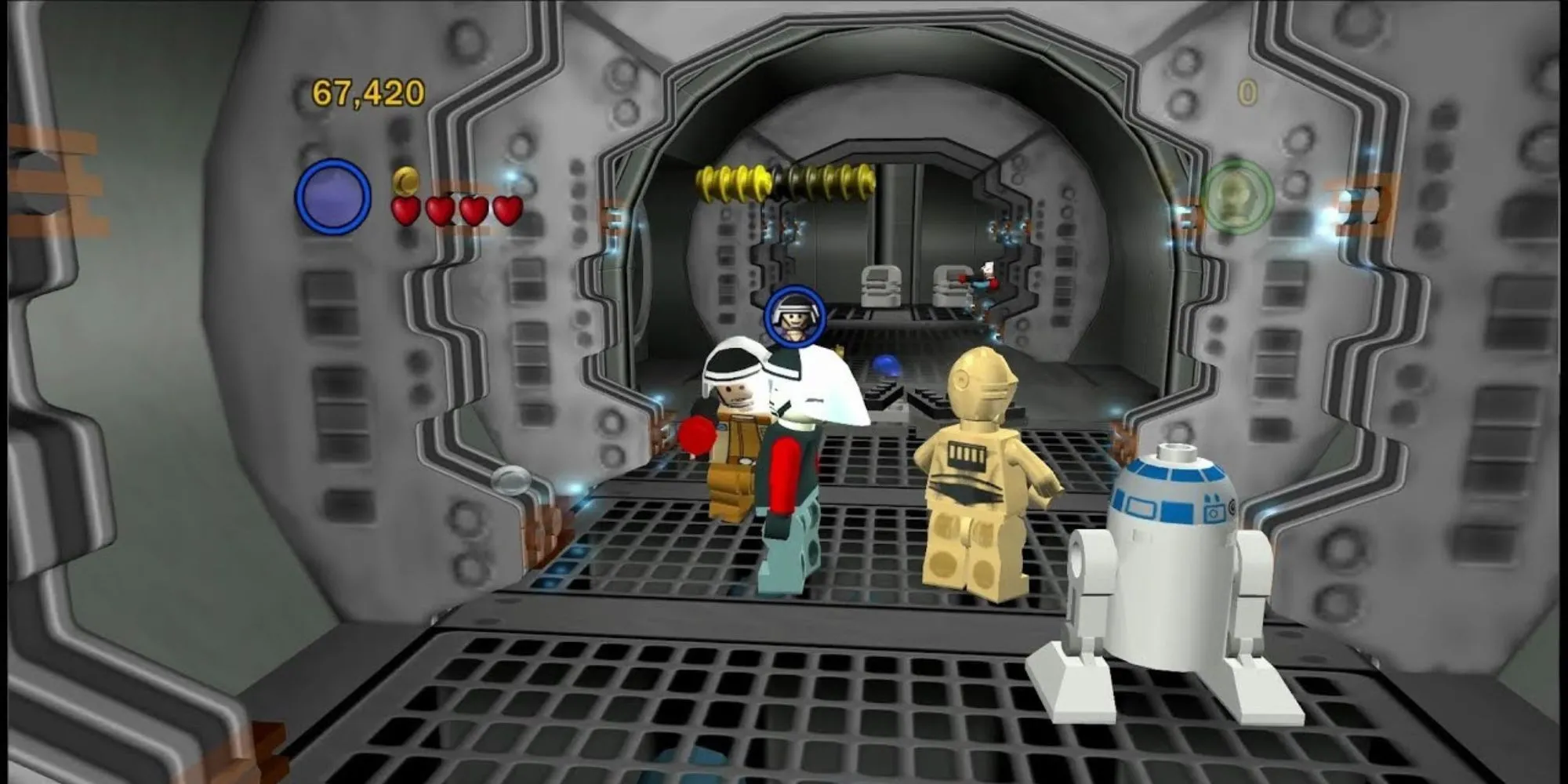 Hình ảnh minh họa lối chơi giải đố và hành động trong Lego Star Wars: The Original Trilogy trên PS2