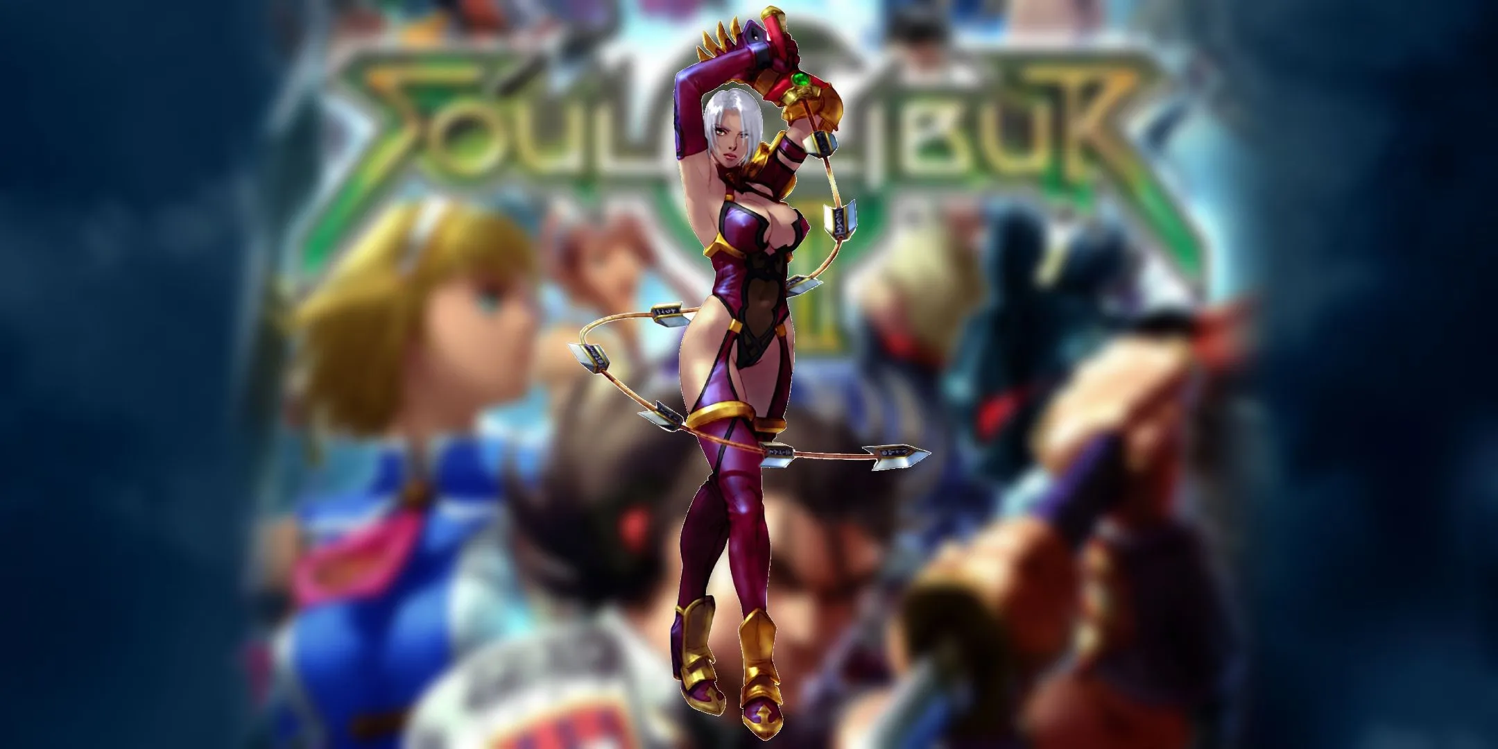 Ivy Valentine với vũ khí kiếm dây đặc trưng trong Soul Calibur 2