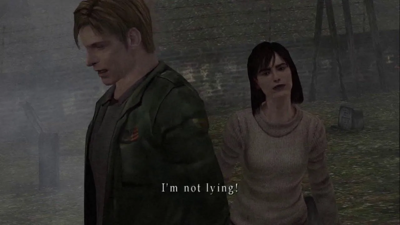 James Sunderland đứng trong hành lang bệnh viện Lakeview Hospital đầy ám ảnh trong Silent Hill 2