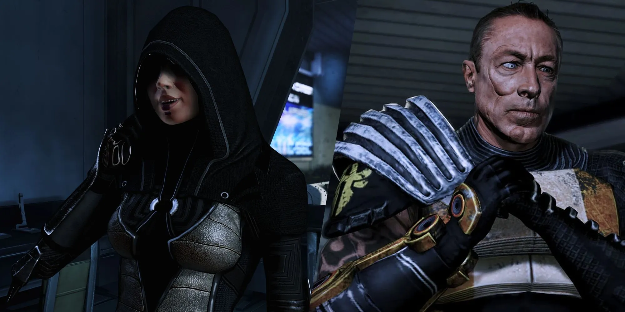 Kasumi Goto và Zaeed Massani, hai đồng đội DLC của Mass Effect, thể hiện phong thái riêng biệt của một đạo chích và một lính đánh thuê.