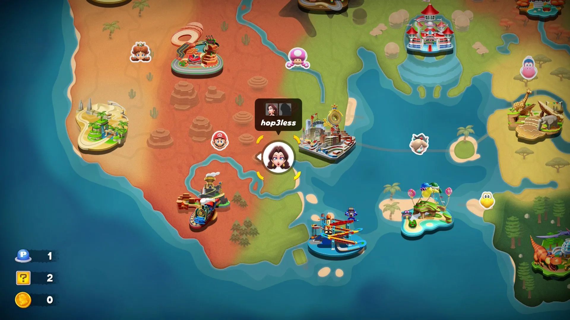 Khám phá thế giới mở hạn chế trong chế độ Free Roam của Mario Kart World