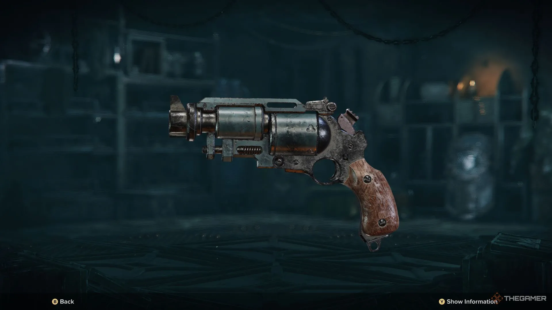 Khẩu súng lục Stub-Gun của Arbites, minh họa việc tiết kiệm đạn trong Darktide