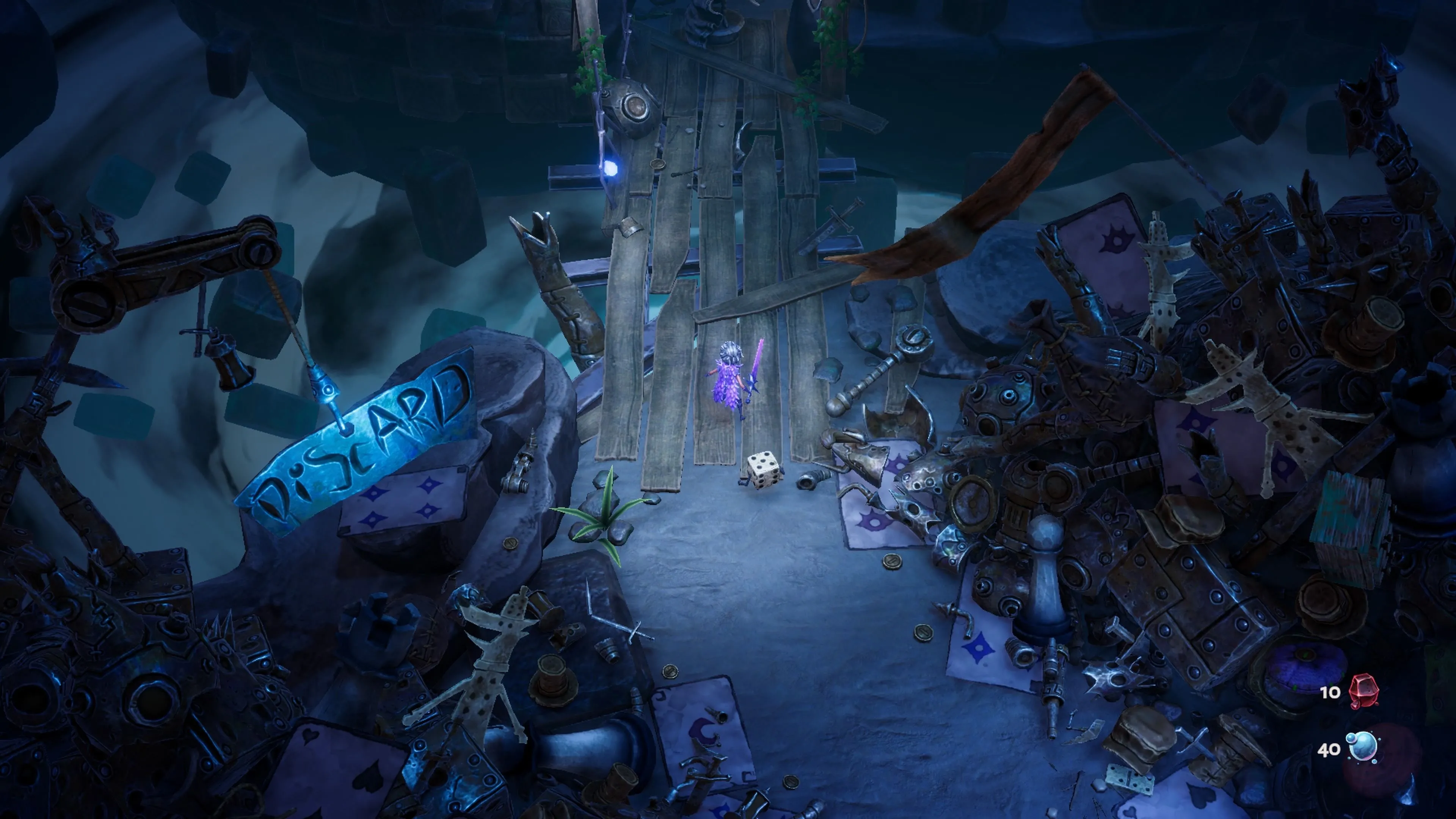 Khu vực an toàn hoặc căn cứ trung tâm (hub world) trong Lost in Random The Eternal Die.