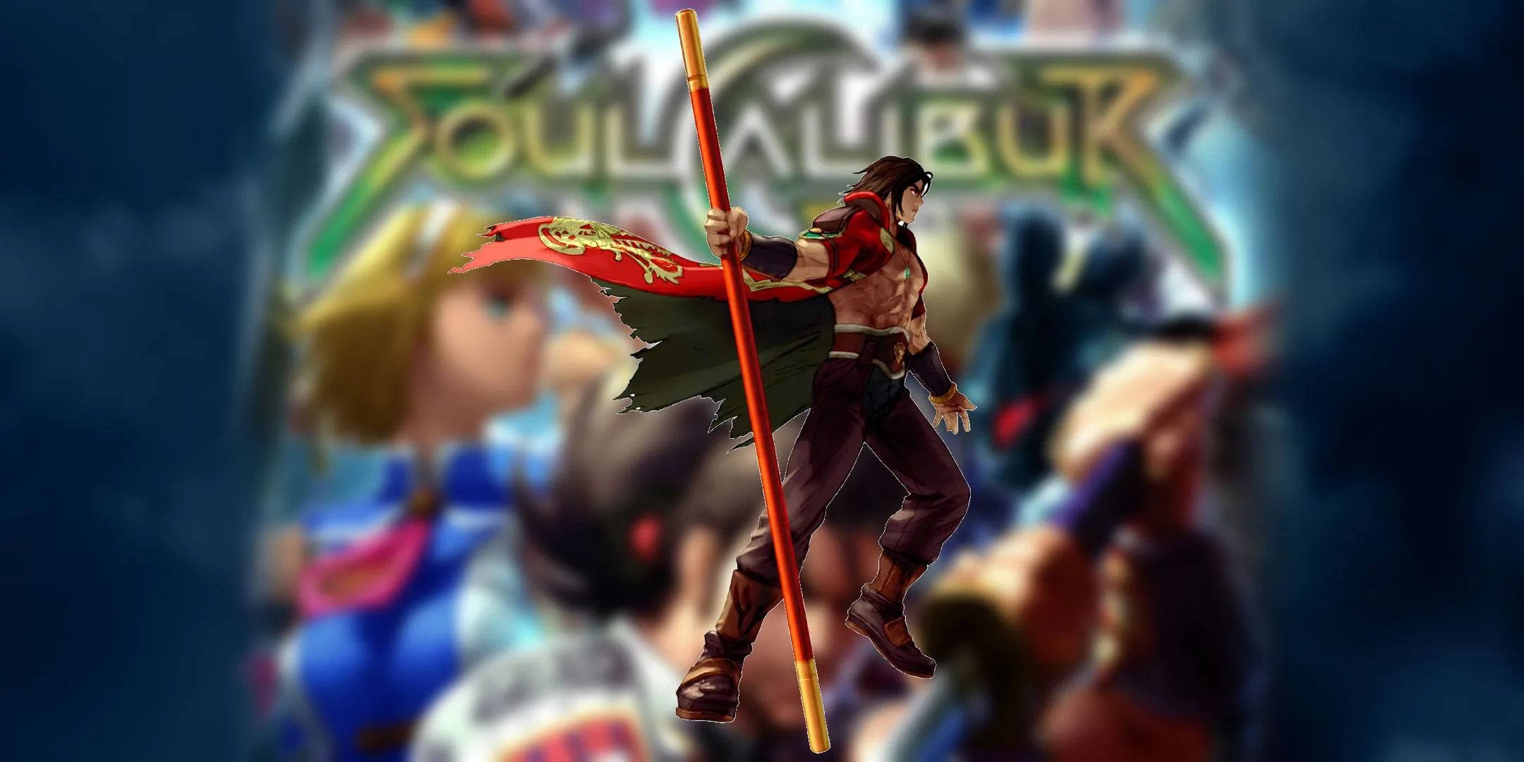 Kilik cầm gậy bo staff đặc trưng trong Soul Calibur 2