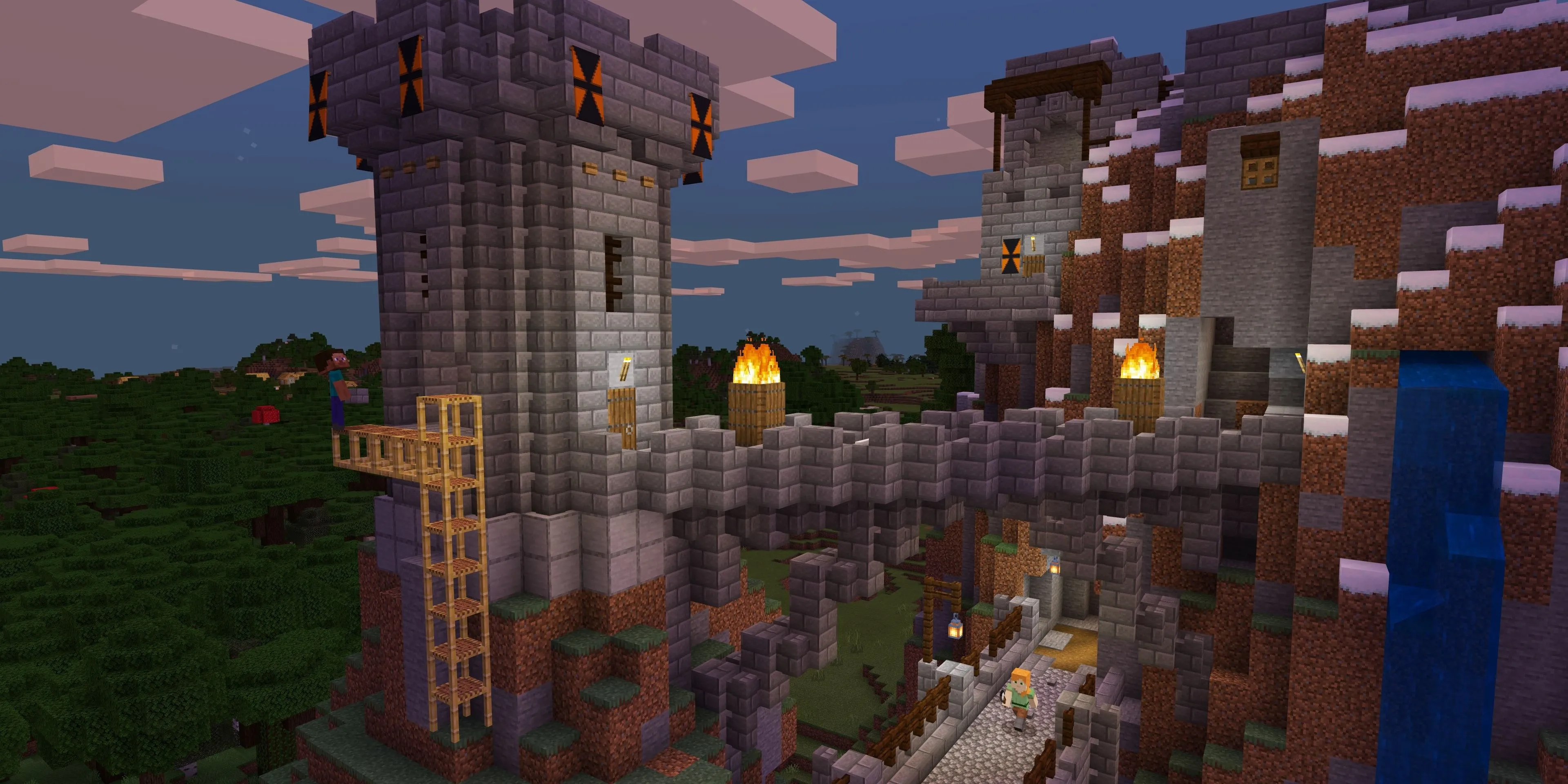 Lâu đài do người chơi xây dựng trong thế giới khối vuông của Minecraft