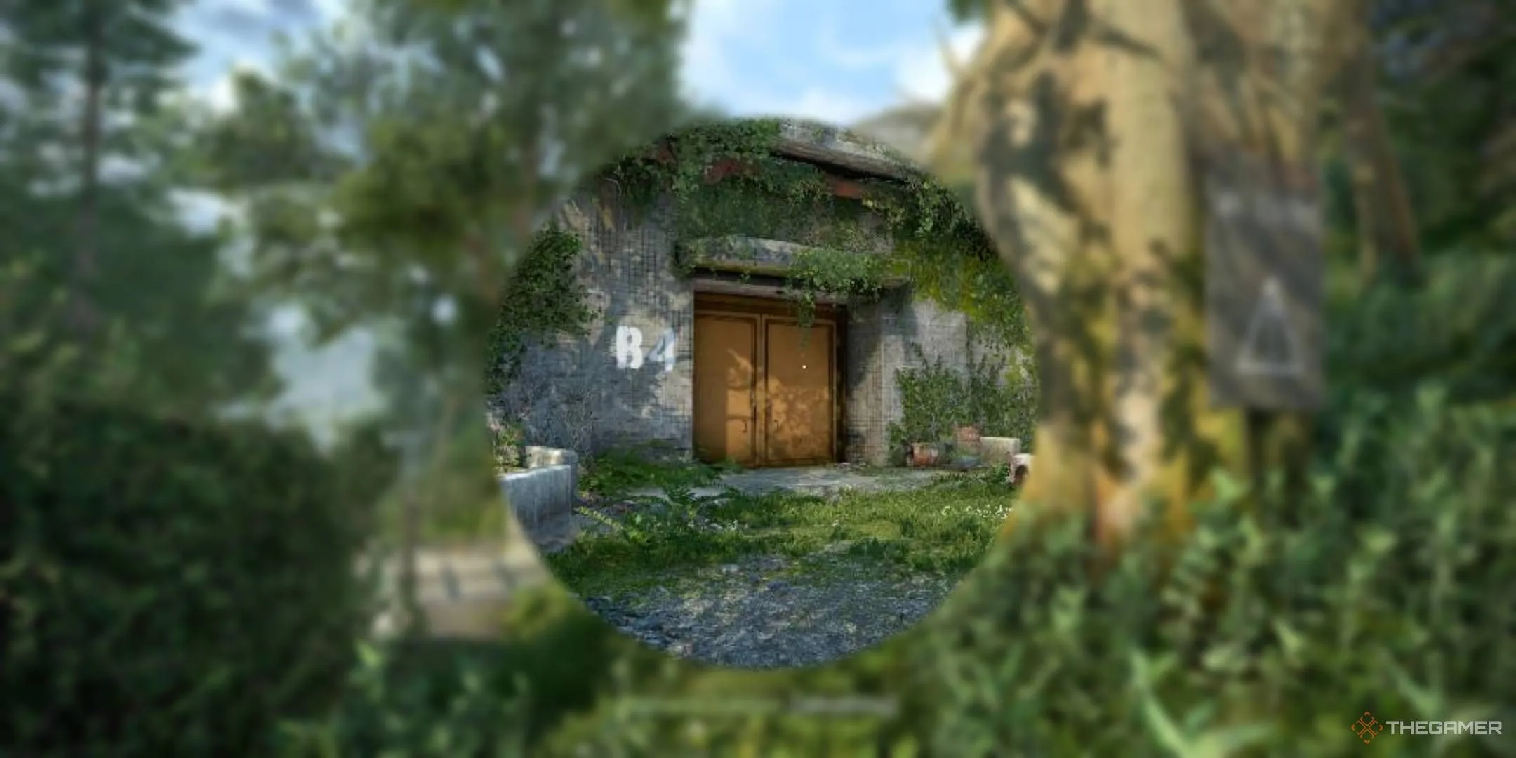 Lối vào Casterfell Woods Interchange trong Atomfall, một game thế giới mở với các Achievement DLC