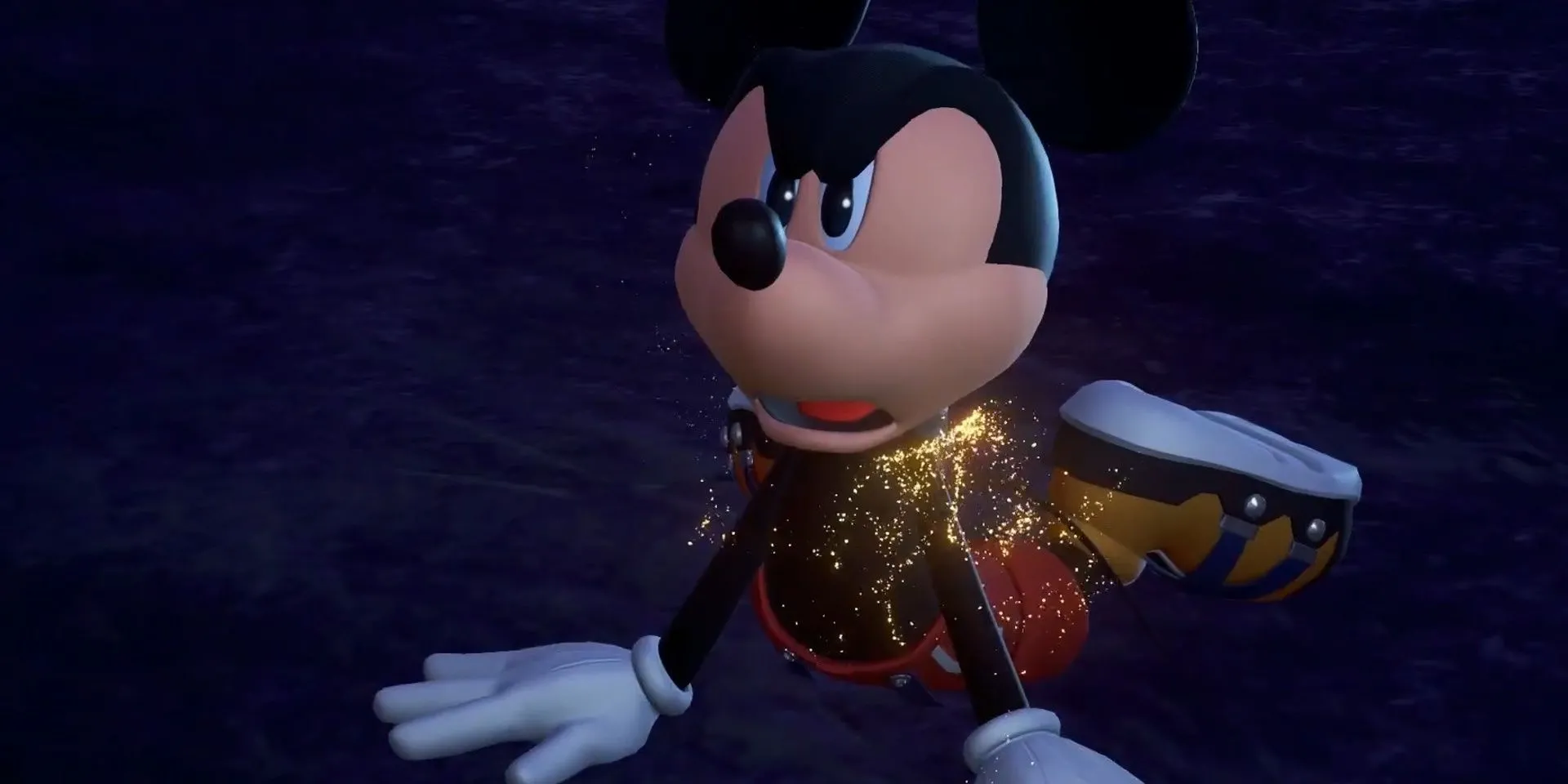 Mickey Mouse trong series game Kingdom Hearts, liên quan đến bí ẩn chiếc áo.