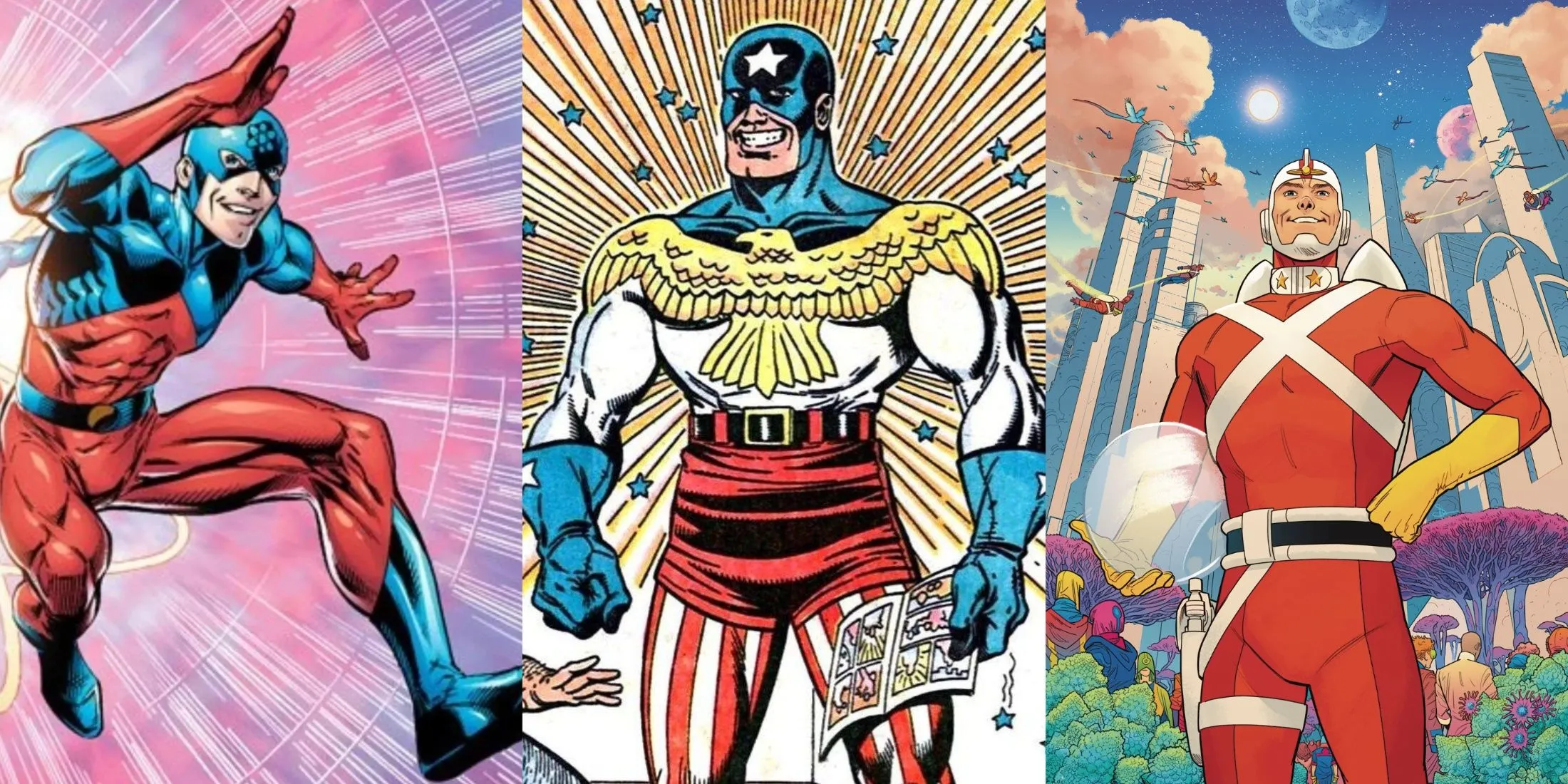Một số thành viên Justice League, bao gồm Atom, General Glory và Adam Strange, dù không sở hữu siêu năng lực vượt trội nhưng vẫn đóng góp đáng kể.