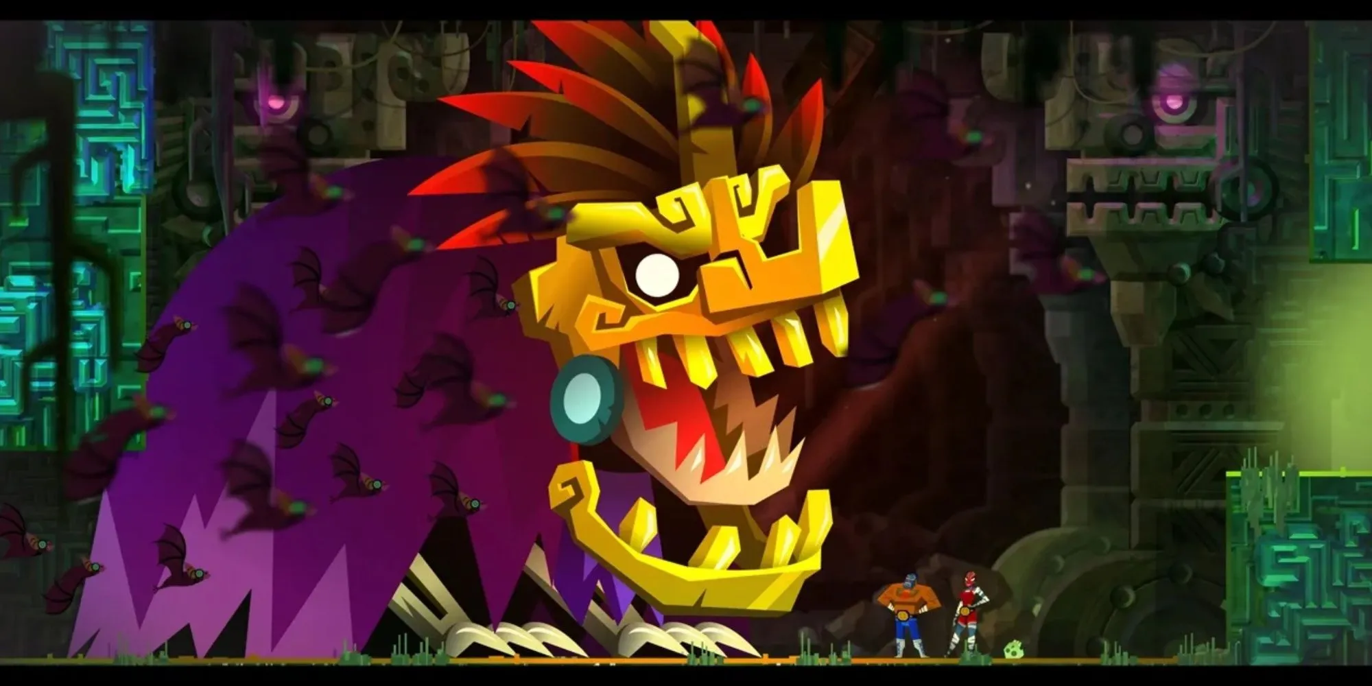 Nhân vật chính Juan Aguacate sử dụng chiêu vật nhau trong Guacamelee 2