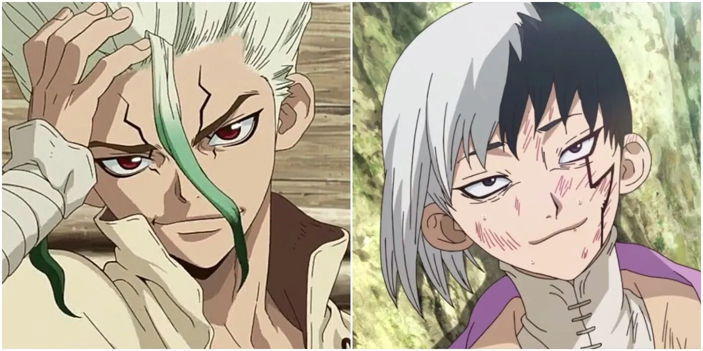 Nhóm nhân vật chính trong series Dr. Stone, bao gồm nhà khoa học thiên tài Senku, thể hiện sự đa dạng và phát triển tính cách xuyên suốt bộ anime shonen khoa học viễn tưởng này.