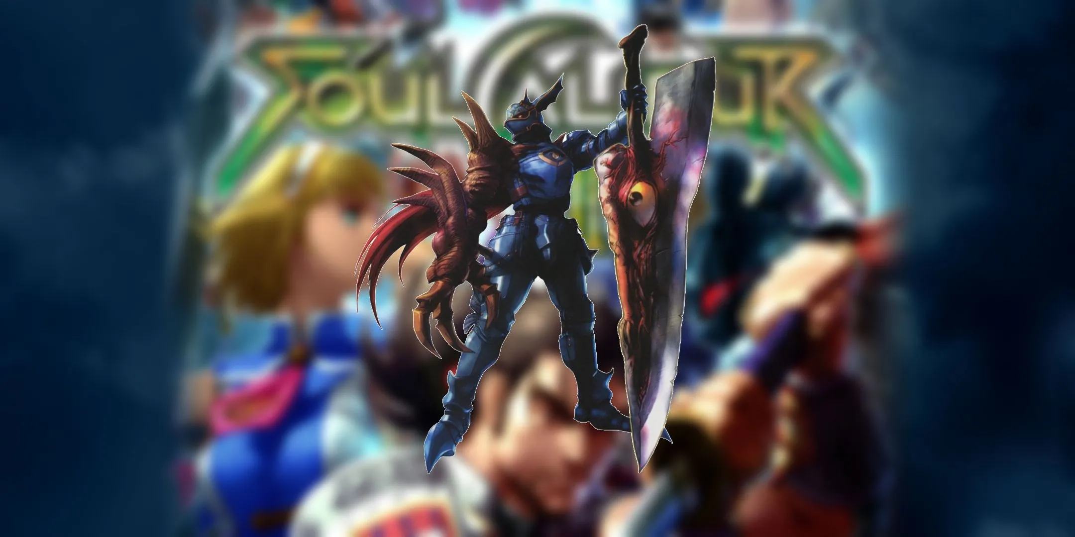 Nightmare với thanh kiếm Soul Edge khổng lồ trong Soul Calibur 2