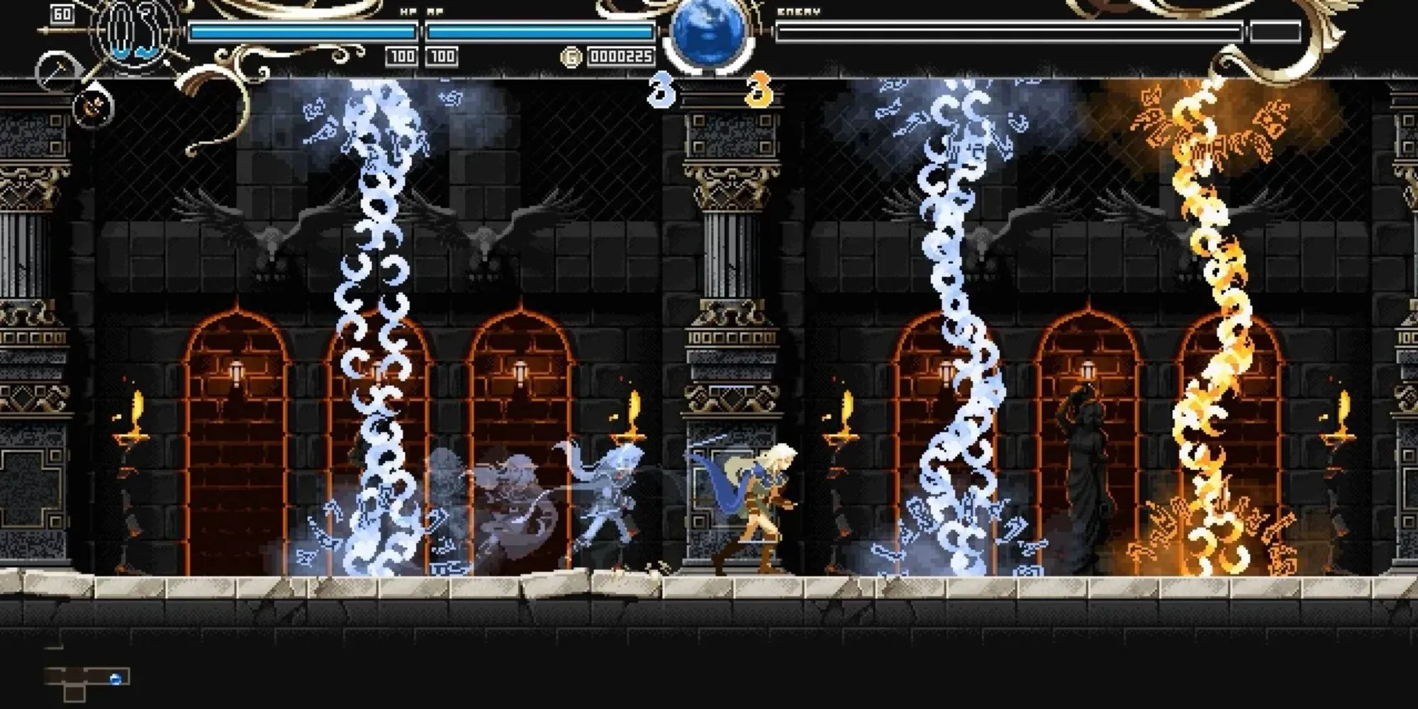 Nữ elf Deedlit trong Wonder Labyrinth né đạn phép thuật