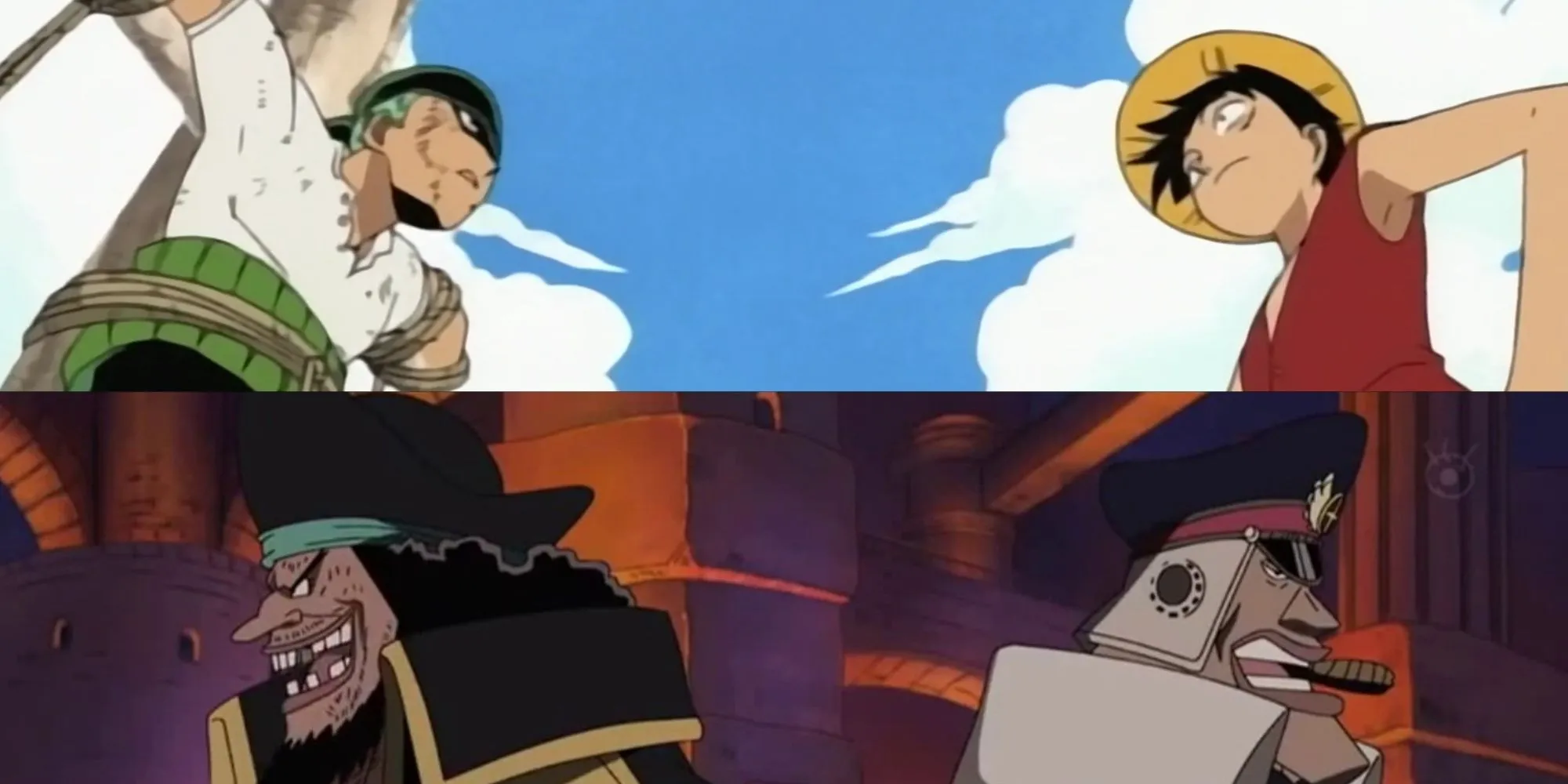 Roronoa Zoro và Monkey D. Luffy đại diện cho chính nghĩa, trong khi Shiryu hỗ trợ Blackbeard thể hiện mặt đối lập của các nhân vật One Piece.