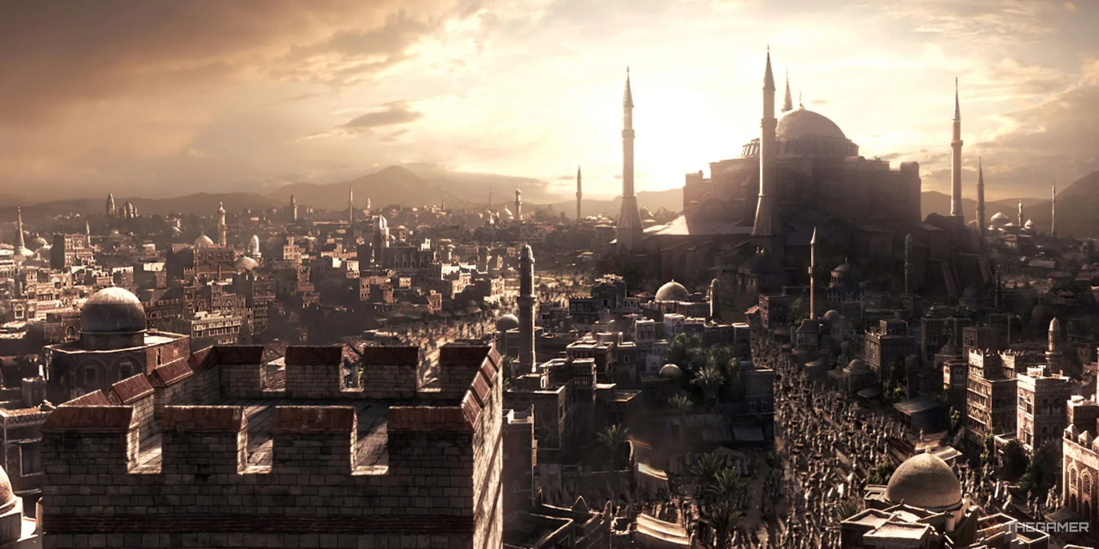 Thành phố Constantinople trong Civilization 5 với Hagia Sophia, liên quan đến Achievement khó trong game chiến thuật