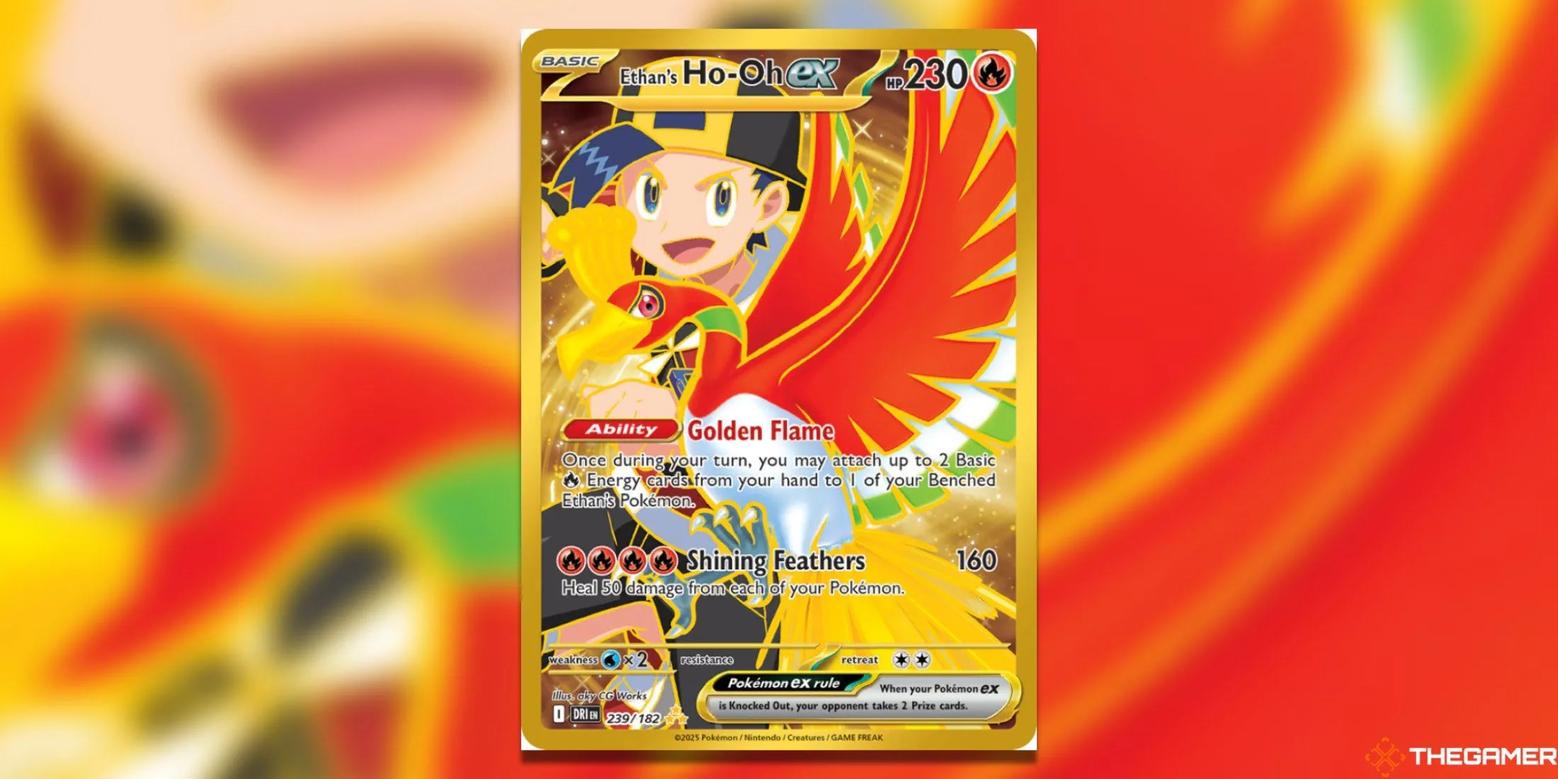 Thẻ Ethan's Ho-Oh ex Hyper Rare từ bộ Destined Rivals Pokemon TCG
