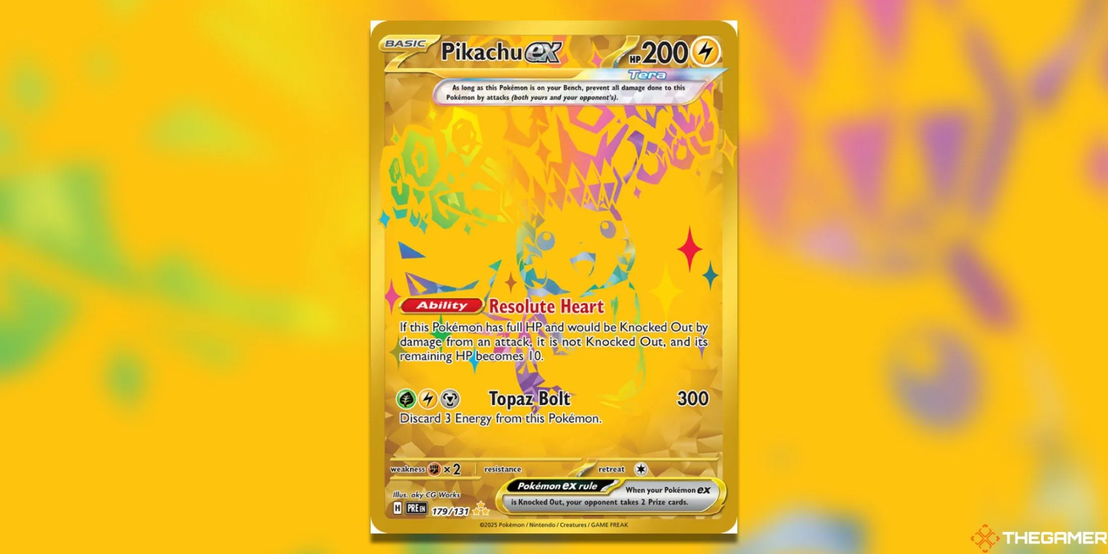 Thẻ Pikachu ex Hyper Rare từ bộ Prismatic Evolutions Pokemon TCG