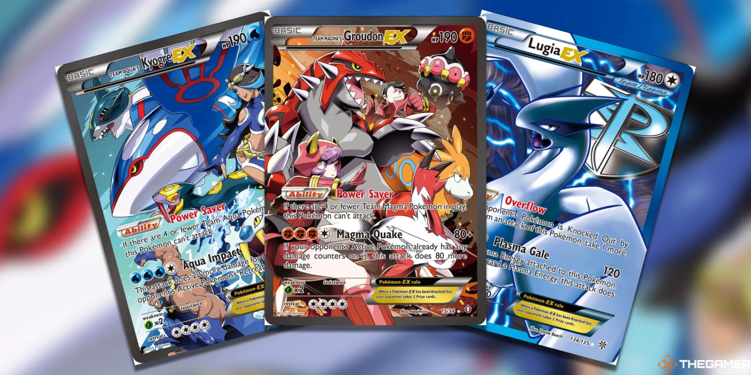 Thẻ Team Aqua từ Pokémon TCG, minh họa các thẻ bài nhóm phản diện giá trị.