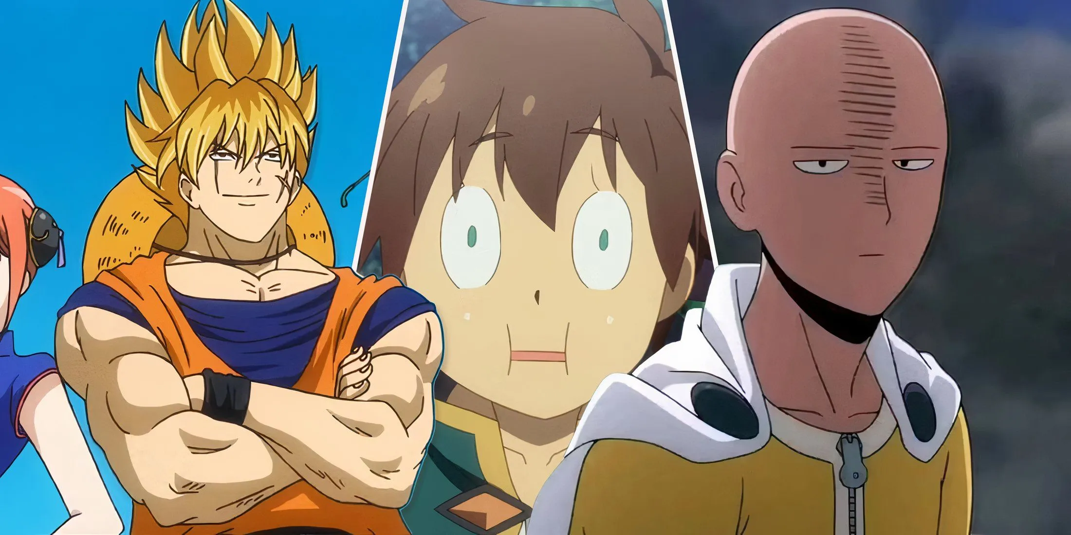 Tổng hợp các anime hài hước đình đám như Konosuba, Gintama và One-Punch Man, đại diện cho những tác phẩm giải trí đỉnh cao cùng Grand Blue Dreaming trong thể loại comedy.