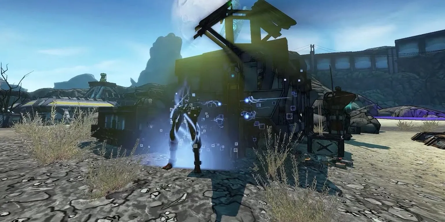 Trạm hồi sinh New-U trong Borderlands 2, một yếu tố gây tranh cãi về tính chính thống cốt truyện.