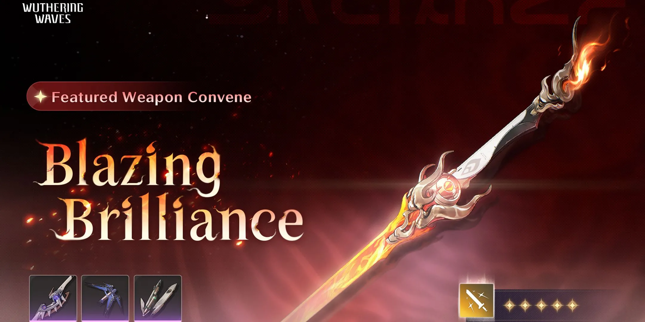Vũ khí Blazing Brilliance trong banner Changli Wuthering Waves 2.1
