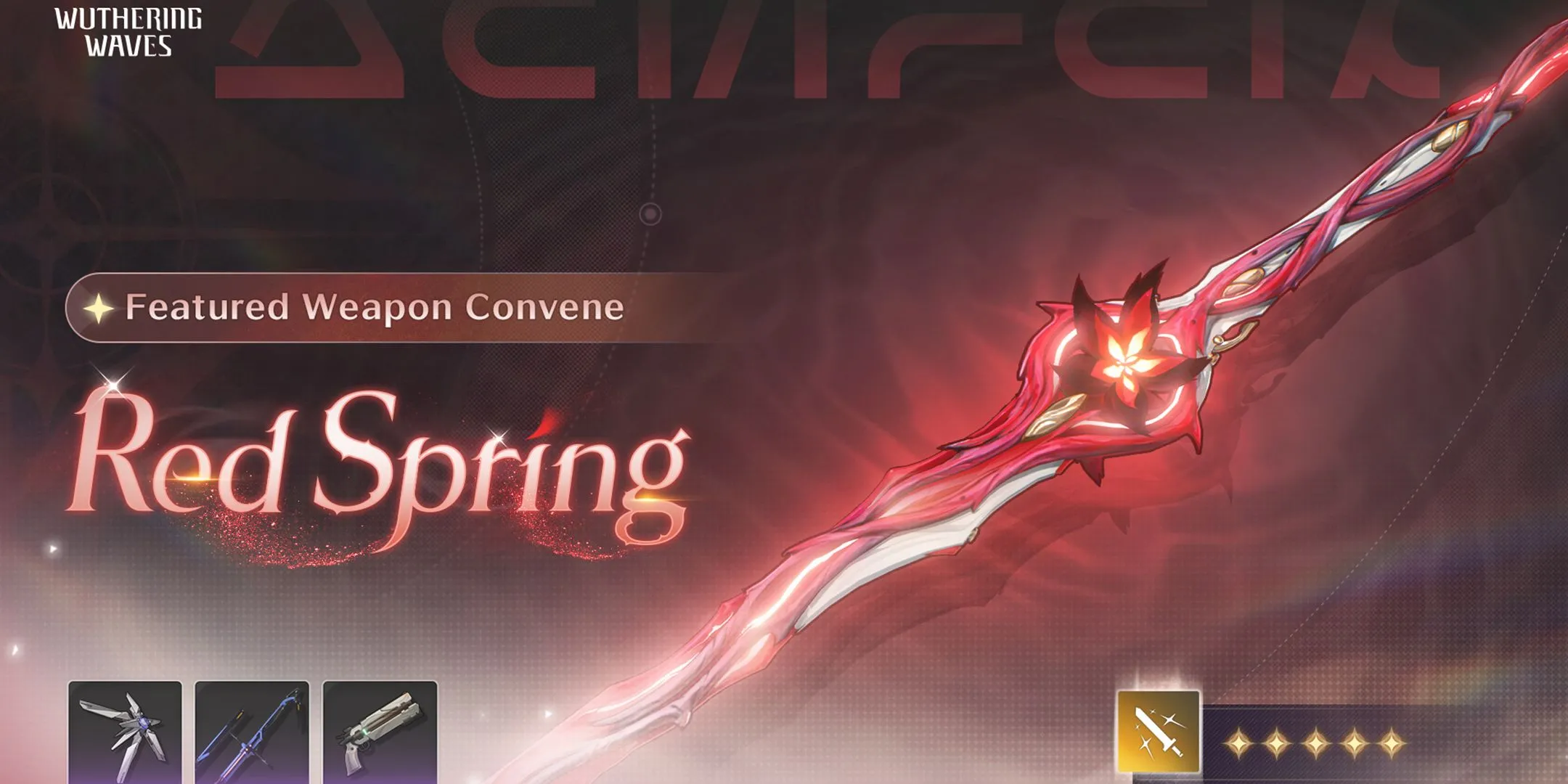 Vũ khí Red Spring trong banner Camellya Wuthering Waves 2.2